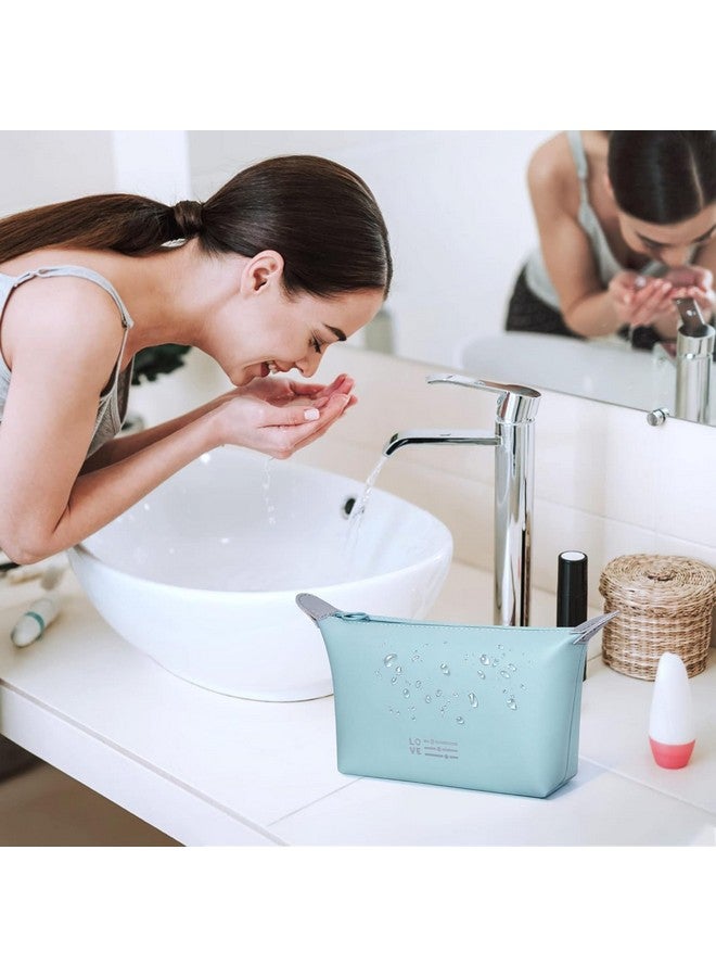 KN ENTERPRISE RT riangle Makeup Bag Dumpling Travel Bag Small Makeup Bag Mini Cosmetic Bag for Women Waterproof Makeup Pouch with Zipper Portable Makeup Organizer Bag Leather Small Bag (Multicolor) - Image 3