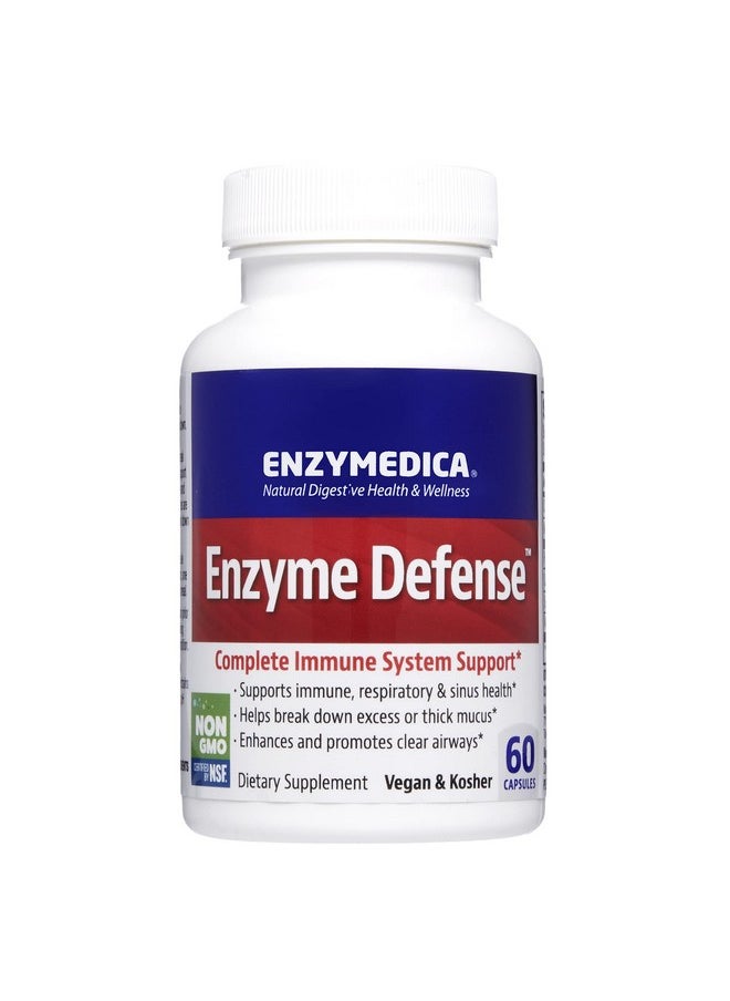 ENZYMEDICA Enzyme Defense Specialized Enzyme Formula For Immune System Support Vegan Kosher 60 Capsules (60 Servings)  - Image 2
