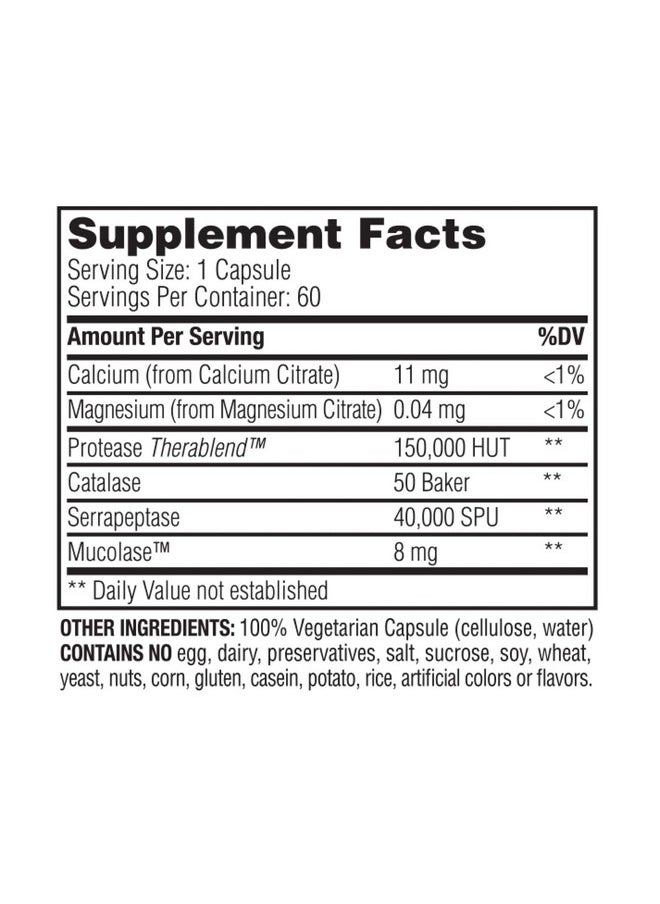 ENZYMEDICA Enzyme Defense Specialized Enzyme Formula For Immune System Support Vegan Kosher 60 Capsules (60 Servings)  - Image 3