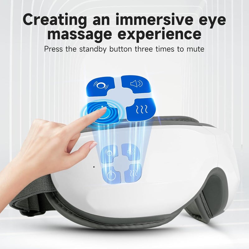 Medcursor Eye Massager with Heat, Heated Eye Mask with Bluetooth Music, for Relax Eyes, Relieve Eyestrain & Dry Eyes, Portable Gift for Friend, Mom and Dad - Image 5