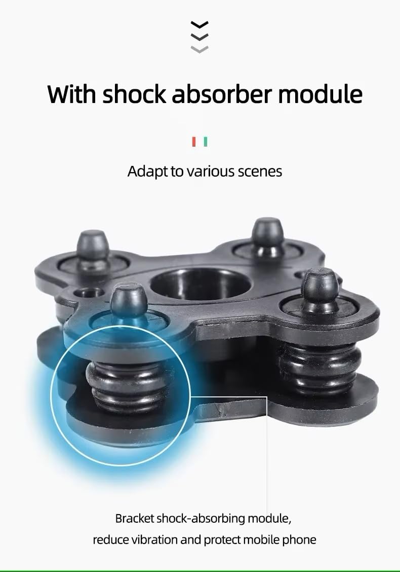 FKU 2025 BSDDP Anti Vibration,Shock Proof Mobile Holder GPS Bracket Clip, 360° View, Riding Scooter, Bicycle, Bike Accessories, 4-6, 7 in Mobile Phone Smartphone - Image 2