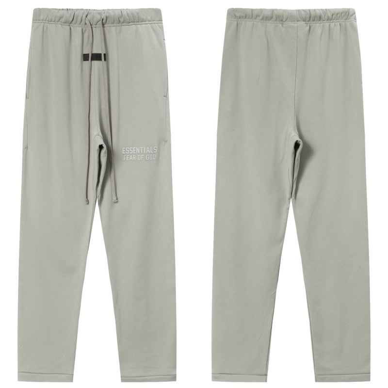2023 FOG Essentials Casual Pants Unisex Autumn Winter 8899-Seal gray silicone printing 