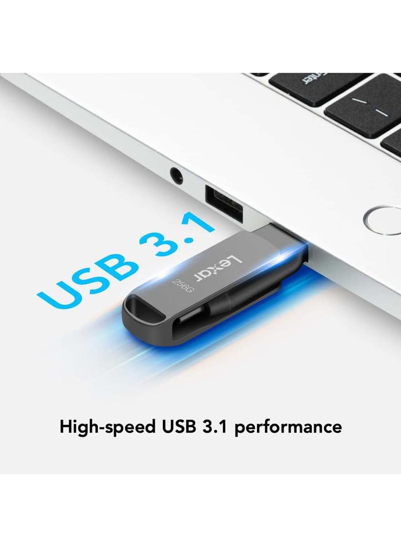 ليكسار محرك فلاش JumpDrive Dual Drive D400 USB 3.1 Type-C وType-A سعة 64 جيجابايت، سرعة قراءة تصل إلى 130 ميجابايت/ثانية (LJDD400064G-BNQNU) - Image 4