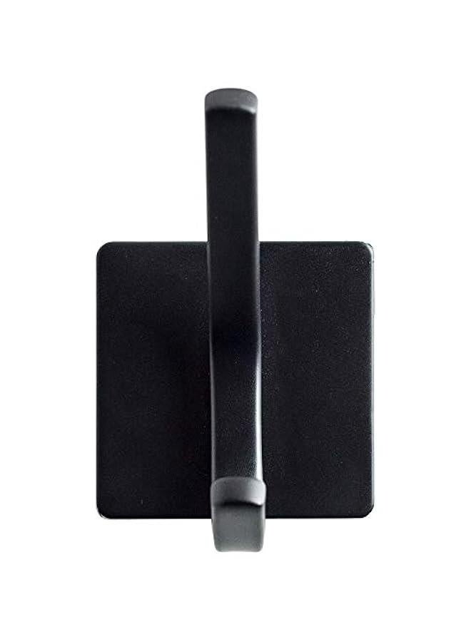 Towel Hook/Adhesive Hooks - SUS 304 Stainless Steel Self Adhesive Wall Mount Coat Robe Hooks Towel/Clothes Hanger for Bathroom Kitchen Black 4-Pack  - Image 3