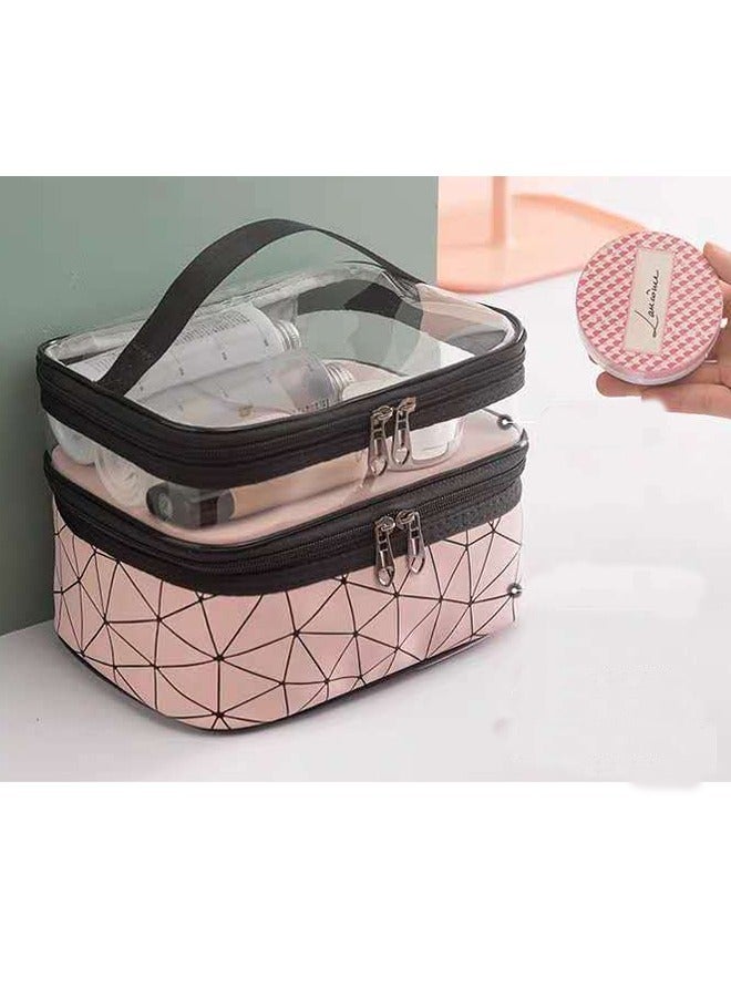 KLNAMAEAAN Double Layer Waterproof Portable Makeup Cosmetics Bag - Image 1