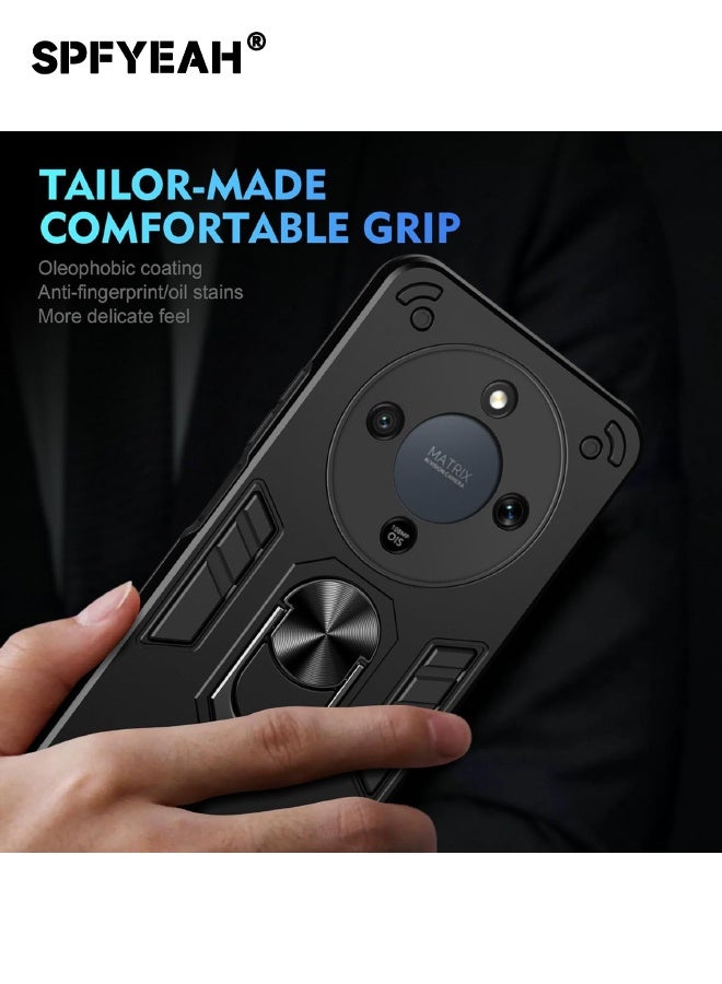 اس بي اف يا. [2 في 1] غطاء Honor X9D مع واقي شاشة من الزجاج المقوى، جراب متين مقاوم للصدمات مع حامل حلقي لهاتف Honor X9d 5G مقاس 6.79 بوصة، أسود - Image 5