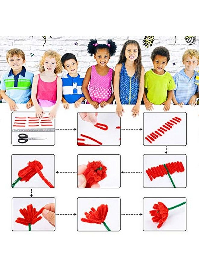 Caydo 324 Pieces Pipe Cleaners 27 Colors Chenille Stems For Diy Art Creative Crafts Project Decorations (6 Mm X 12 Inch) - Image 5