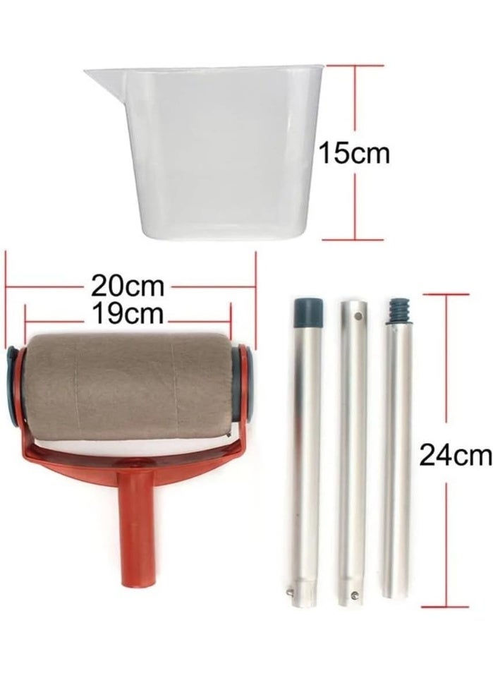 أداة فرشاة طلاء رول مع حافة مكسوة لدهان الجدران والمكاتب - Image 3