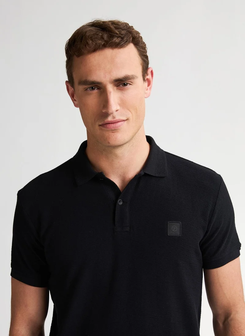 Petrol Industries 9111-Deep Black Men Polo Short Sleeve for Men | Best Price UAE