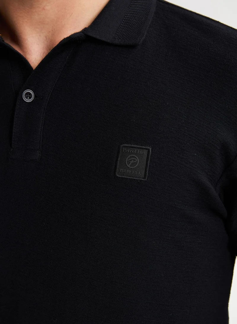 Petrol Industries 9111-Deep Black Men Polo Short Sleeve for Men | Best Price UAE