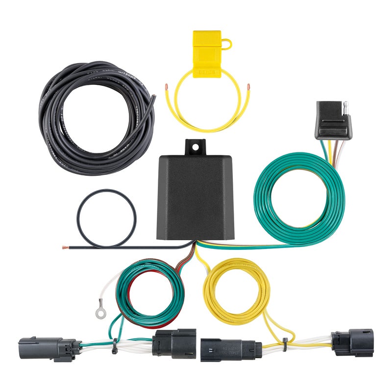 CURT 56458 حزمة أسلاك مقطورة مخصصة 4 دبابيس للسيارات تناسب تويوتا سيينا المختارة باللون الأسود