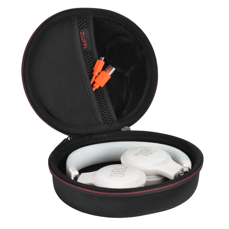 ZUJFPL EVA Hard Headphone Case for JBL Tune 510BT / 520BT / 500BT / 660NC / 670NC / 570BT / 525BT / 600BTNC, JBL Live 460NC / 670NC / 400BT / JBL T450BT and Soundcore H30i, Samsung AKG - Black - Image 1