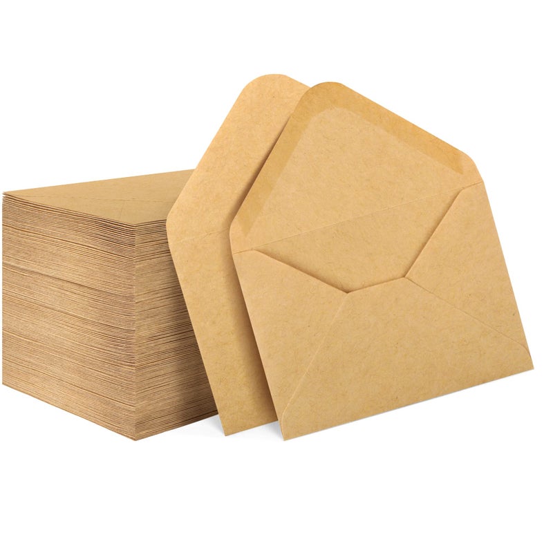 Joyberg 150 Pack Gift Card Envelopes, 4" x 2.75" Mini Envelopes, Brown Kraft Business Card Envelopes, Small Envelopes for Holidays, Weddings, Baby Showers, Birthdays Banquets - Image 1