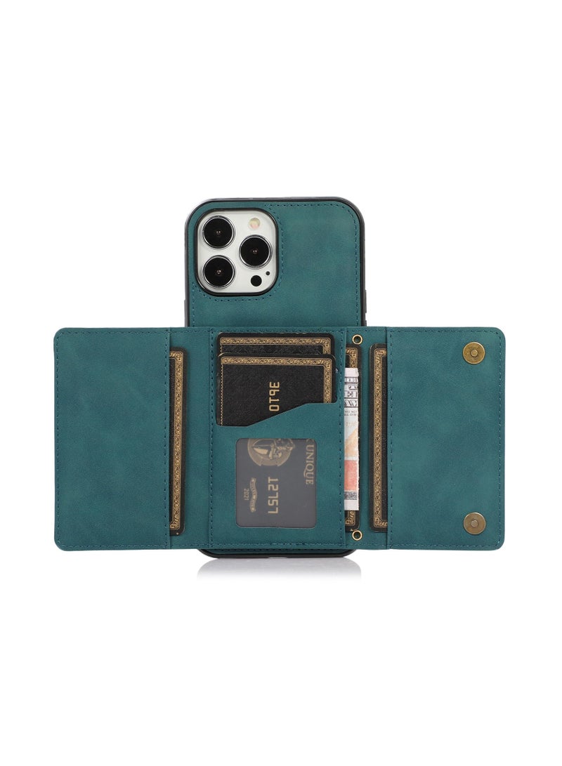 Suteni Back Cover Leather Card Slots Phone Case for iPhone - Image 3