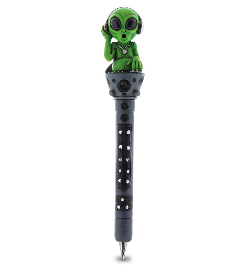 Planet Pens Alien DJ Novelty Pen - Fun and Unique Kids and Adults Ballpoint Pen, Cute Science Fiction Space Writing Pen Instrument For School & Office Desk Decor - Image 1