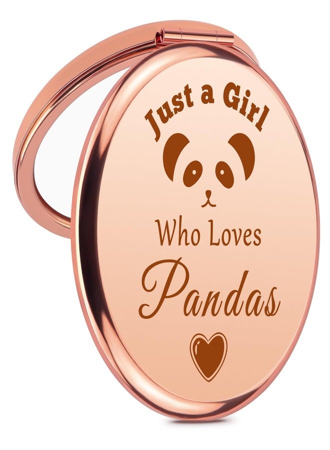 Mikela Panda Lover Gifts Panda Gifts for Girls Women Makeup Mirror Animal Lovers Gift for Friends BFF Besties Daughter Compact Mirror Christmas Birthday Graduation Gift for Pandas Lovers Pocket Mirrors - Image 1