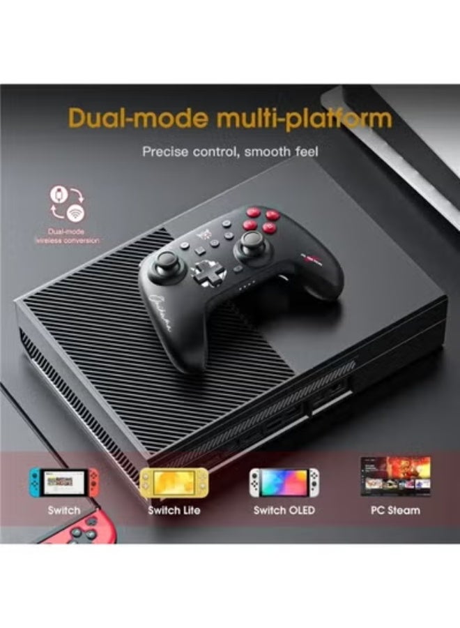 onikuma C1 Dual-Mode Six-Axis Gyroscope Dual Hall Effect Gaming Controller | Black for switch/PC - Image 5