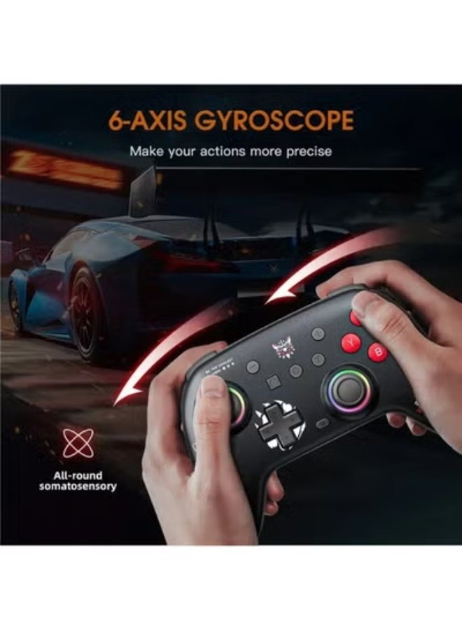 onikuma C1 Dual-Mode Six-Axis Gyroscope Dual Hall Effect Gaming Controller | Black for switch/PC - Image 4