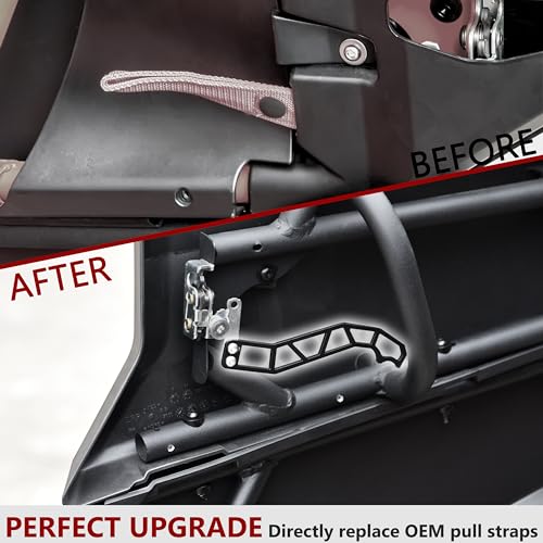 UTVSXPERT Door Handle Latches for Can-Am Maverick X3 X DS RS Turbo R Max 4 Door 2017-2025 Models Accessories, 4 PCS Black Powder Coating Door Handles for X3 - Image 2