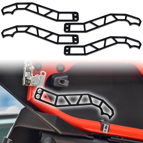 UTVSXPERT Door Handle Latches for Can-Am Maverick X3 X DS RS Turbo R Max 4 Door 2017-2025 Models Accessories, 4 PCS Black Powder Coating Door Handles for X3 - Image 1