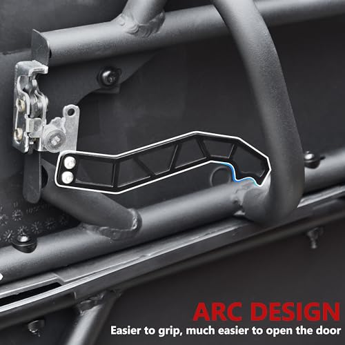 UTVSXPERT Door Handle Latches for Can-Am Maverick X3 X DS RS Turbo R Max 4 Door 2017-2025 Models Accessories, 4 PCS Black Powder Coating Door Handles for X3 - Image 5
