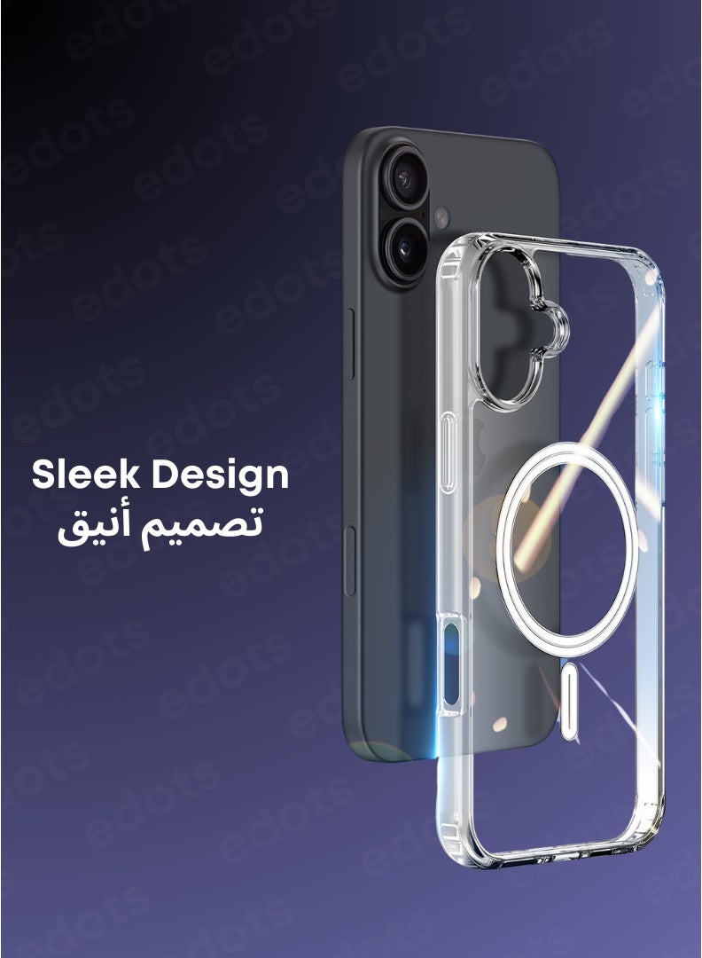 Edots iPhone 17 Case MagSafe – Clear Magnetic Cover, Slim Transparent TPU, Military-Grade Protection, Scratch-Resistant, Strong Magnet, MagSafe Compatible - Image 4