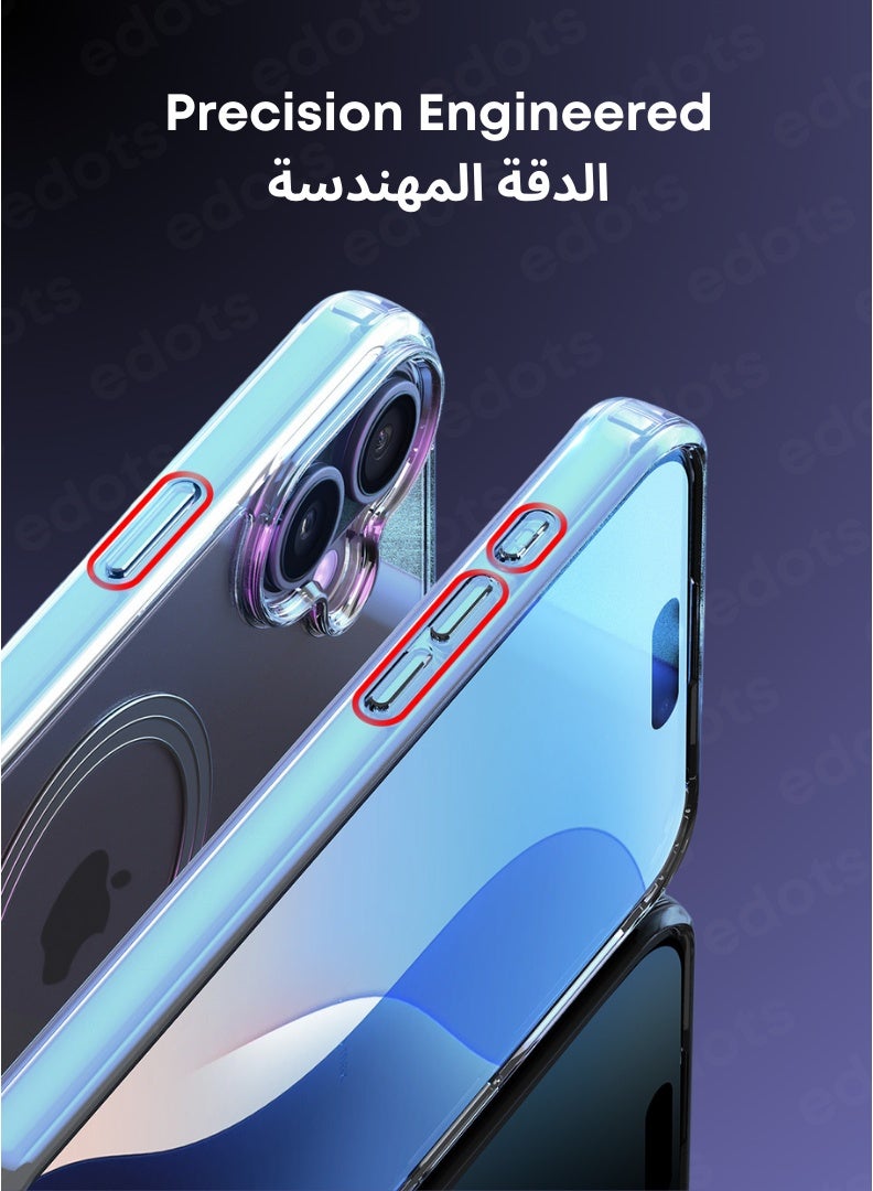 Edots iPhone 17 Case MagSafe – Clear Magnetic Cover, Slim Transparent TPU, Military-Grade Protection, Scratch-Resistant, Strong Magnet, MagSafe Compatible - Image 5