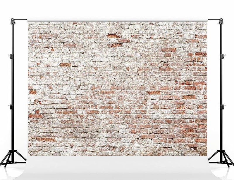 Kate 75ft Brick Wall Photo Backdrop Red and White Photography Background for Photographer Photo Studio Props