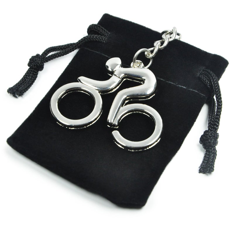 Elechobby Cycling Lover's Keychain Vitality Bicycle Key Chain Upscale Lucky Key Ring Active Bike Key Chain Bicycle Race Souvenir (Riding Keychain A) - Image 3