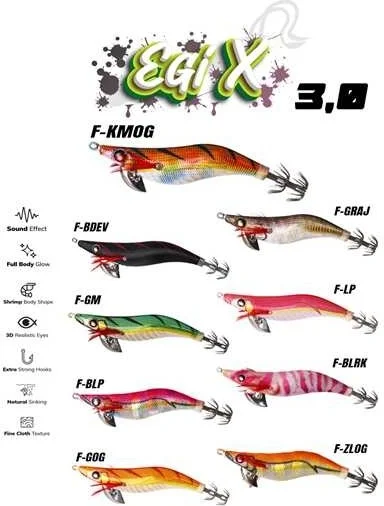 FUJIN Egix 3.0 16.4gr Squid Jigs F-Gog