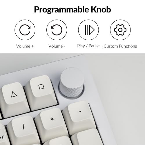 Keychron Q5 Pro QMK/VIA Wireless Custom Mechanical Keyboard, Full Aluminum 96% Layout with Programmable Knob, Double-Gasket Design with Hot-swappable K Pro Banana Switch for Mac Windows Linux - White - Image 3