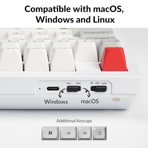 Keychron Q5 Pro QMK/VIA Wireless Custom Mechanical Keyboard, Full Aluminum 96% Layout with Programmable Knob, Double-Gasket Design with Hot-swappable K Pro Banana Switch for Mac Windows Linux - White - Image 5