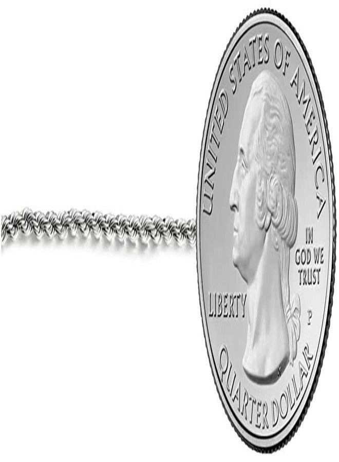 Savlano 925 Sterling Silver 1mm Solid Italian Rope Diamond Cut Twist Link Chain Necklace With a Gift Box For Men & Women - Made in Italy (18, 1mm) - Image 3