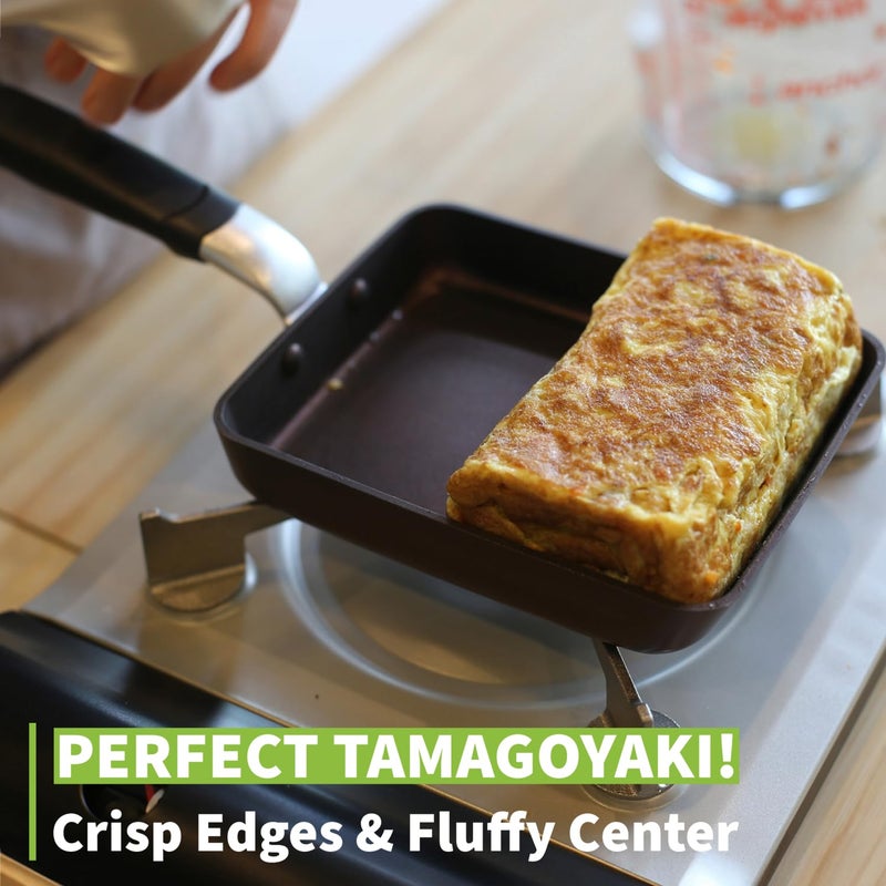 TECHEF - Tamagoyaki Japanese Omelette Pan/Egg Pan Skillet, PFOA-Free, Dishwasher Safe, Induction-Ready, Made in Korea (Purple/Medium) - Image 2