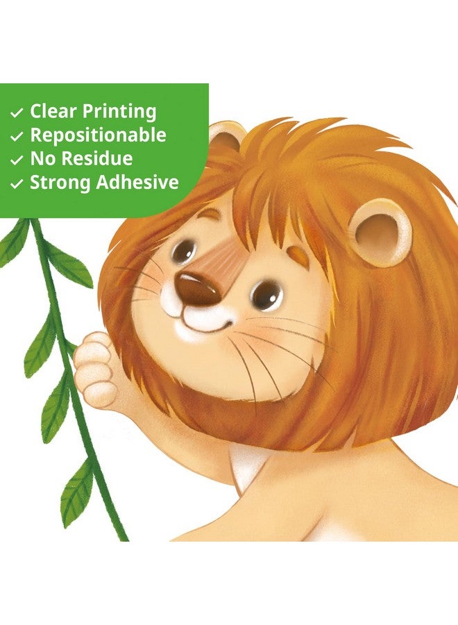 DECOWALL SG2-2501 Jungle Animal Branch Wall Decals Stickers Nursery Décor Baby Safari Wallpaper Tree Kids Living Room Boys Bedroom Removable Peel and Stick Home - Image 4