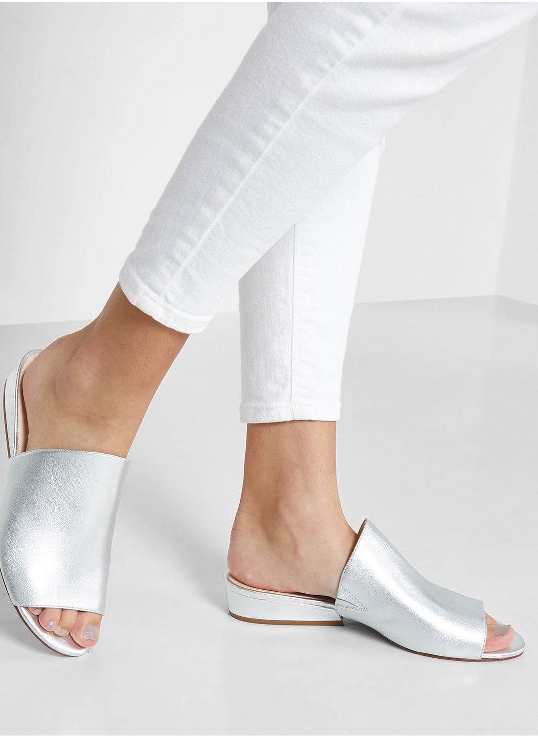 Buy Nine West Silver Lynneah Mule Sandals for Women in Bahrain