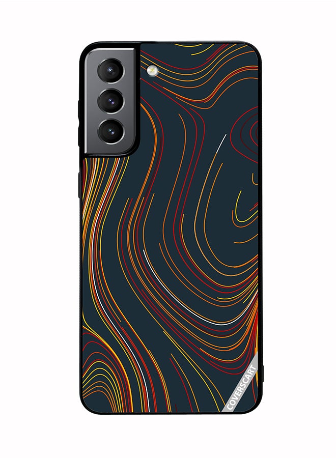 Protective Case Cover For Samsung Galaxy S21 5G Layers Design Multicolour