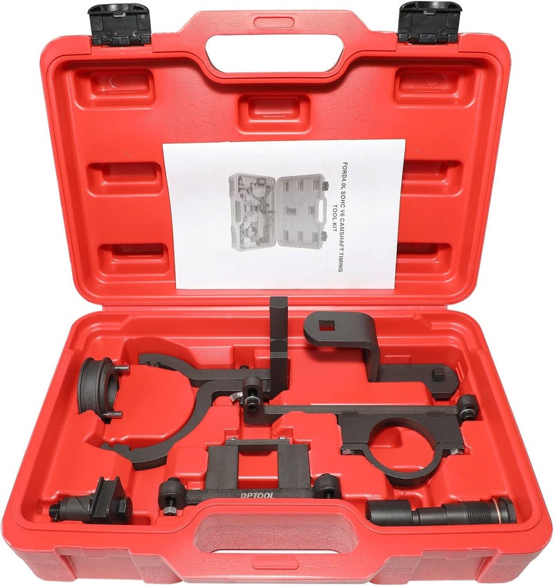 DPTOOL Camshaft Timing Tool Kit Compatible with Ford Land Rover Explorer Mustang Ranger Mercury Mountaineer Mazda 4.0L 4015CC SOHC V6 8 Pieces - Image 1