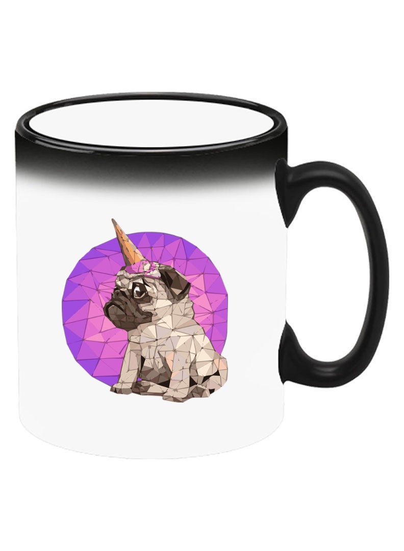 Theodor Color Changing Heat Sensitive Ceramic Mug, Image Revealed When HOT Liquid is Added! Puggy - Image 2