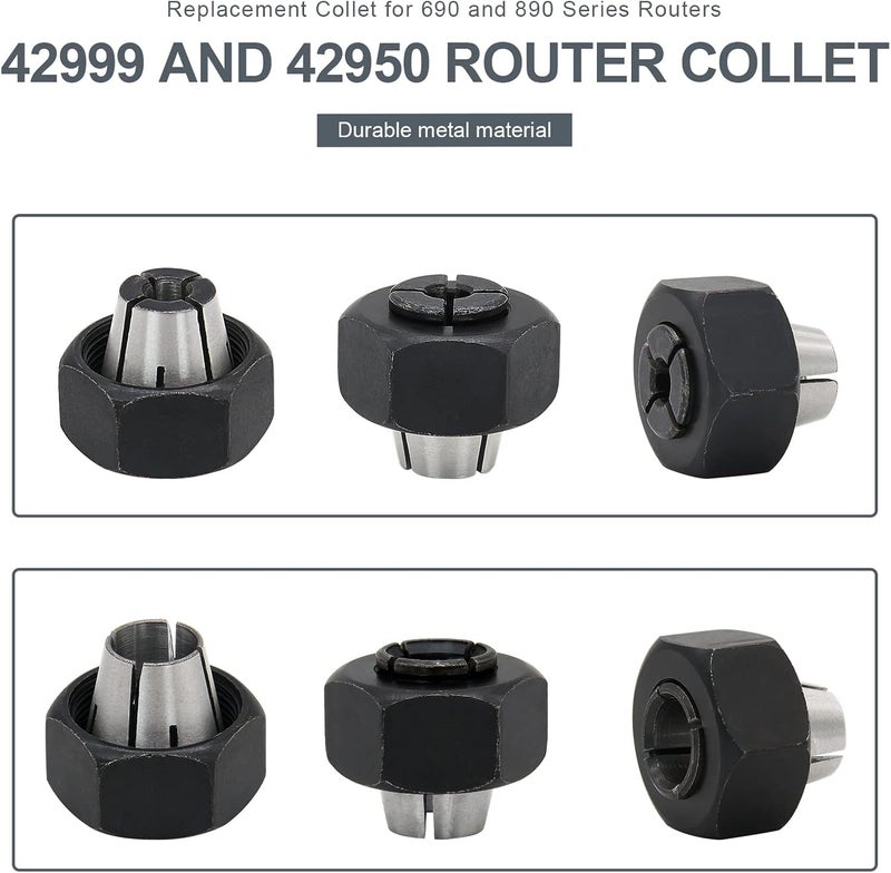 Thaekuns طقم كوليت راوتر 42999 1/4" و 42950 1/2" يناسب نماذج PORTER CABLE - عبوة من 2 - Image 3