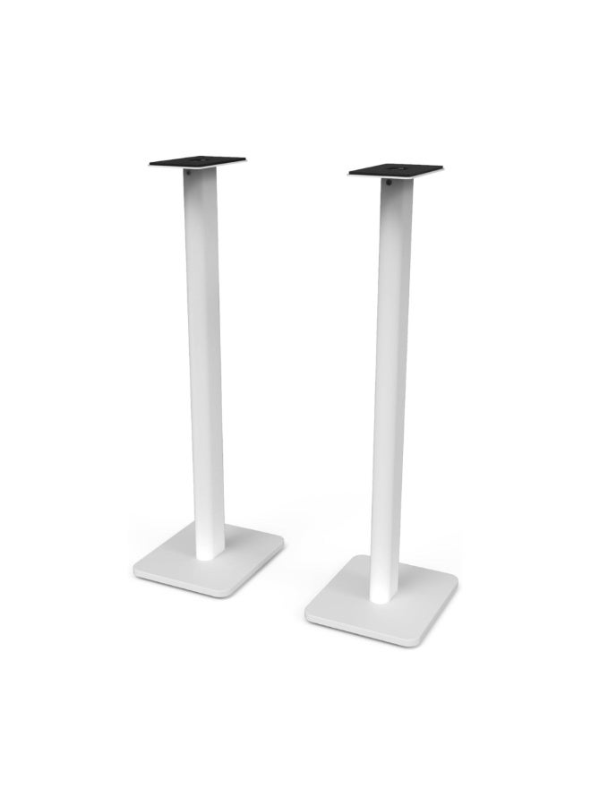 Kanto Audio SP32PLW 32" Bookshelf Speaker Swiveling Floor Stands-White, Pair - Image 1