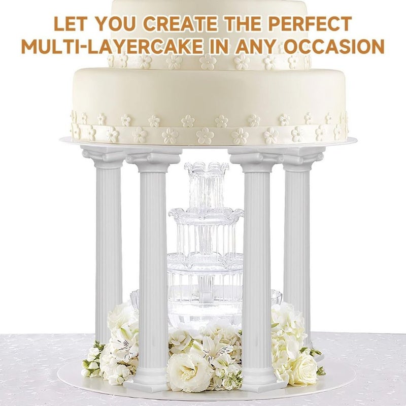 4pc 2.95x1.38inch Roman Column Stands Fondant Tier Separator Wedding Cake Decoration Support Tool - Image 4
