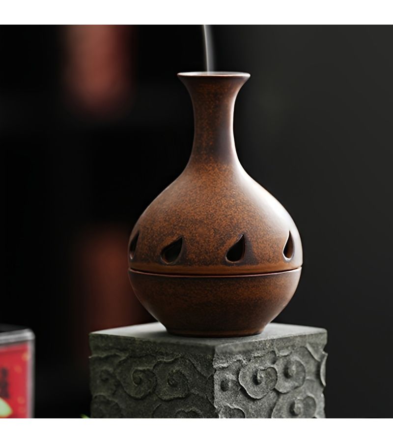 1 تغيير الفرن تحويل طلاء الفرن القديم حامل بخور خزفي ديكور المنزل زينة داخلية منزلية مبخرة موسمية - Image 4