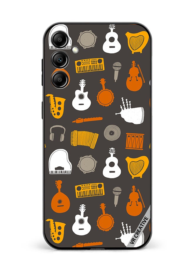 VR CREATIVE Protective Case Cover For Samsung Galaxy A55 Musical Instruments Flat Design Multicolour - Image 1