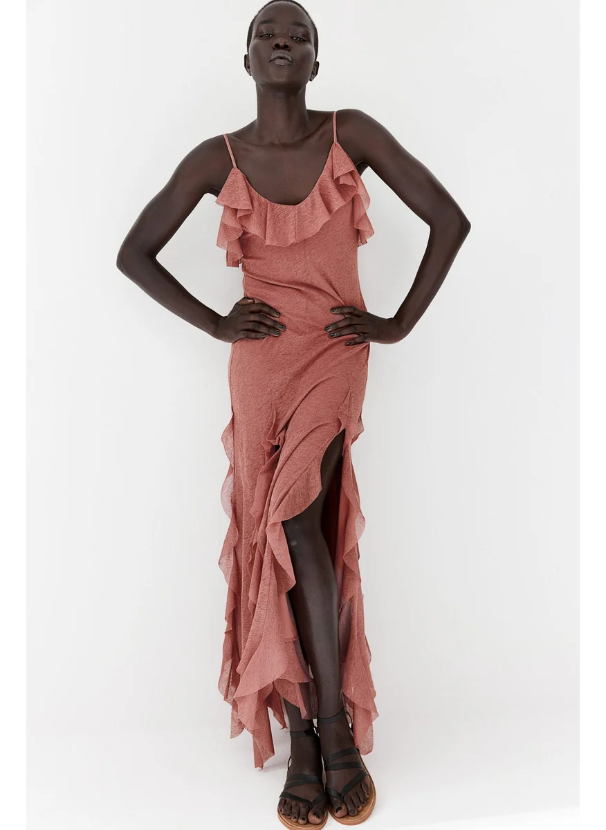 H&M Flounced Maxi Dress