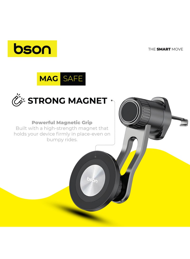 BSON حامل تيتان جريب مع تثبيت مغناطيسي قوي بتقنية ماغسيف ودوران 360° - طول خطاف قابل للتعديل ليتناسب مع الفتحات - تصميم عالمي مدمج للاستخدام اليومي وسهولة الوصول - Image 3