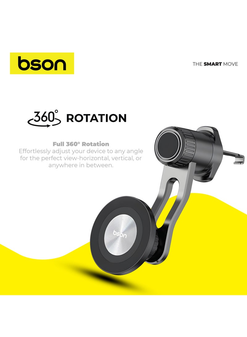 BSON حامل تيتان جريب مع تثبيت مغناطيسي قوي بتقنية ماغسيف ودوران 360° - طول خطاف قابل للتعديل ليتناسب مع الفتحات - تصميم عالمي مدمج للاستخدام اليومي وسهولة الوصول - Image 4