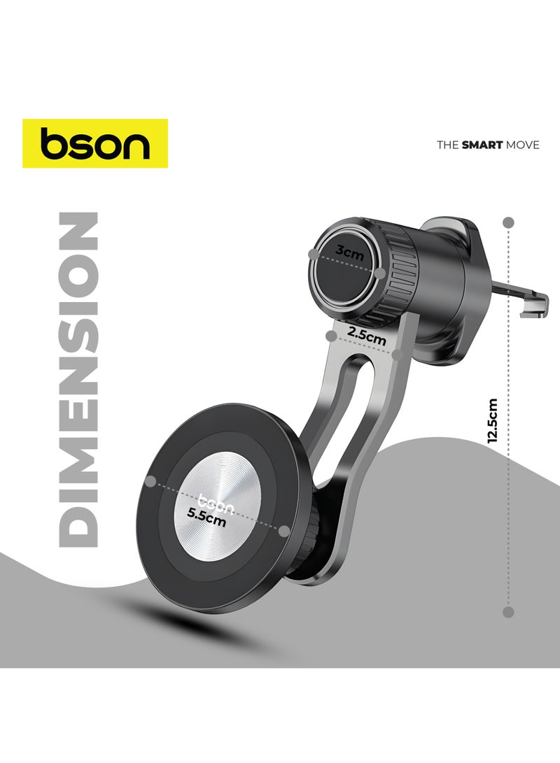 BSON حامل تيتان جريب مع تثبيت مغناطيسي قوي بتقنية ماغسيف ودوران 360° - طول خطاف قابل للتعديل ليتناسب مع الفتحات - تصميم عالمي مدمج للاستخدام اليومي وسهولة الوصول - Image 5