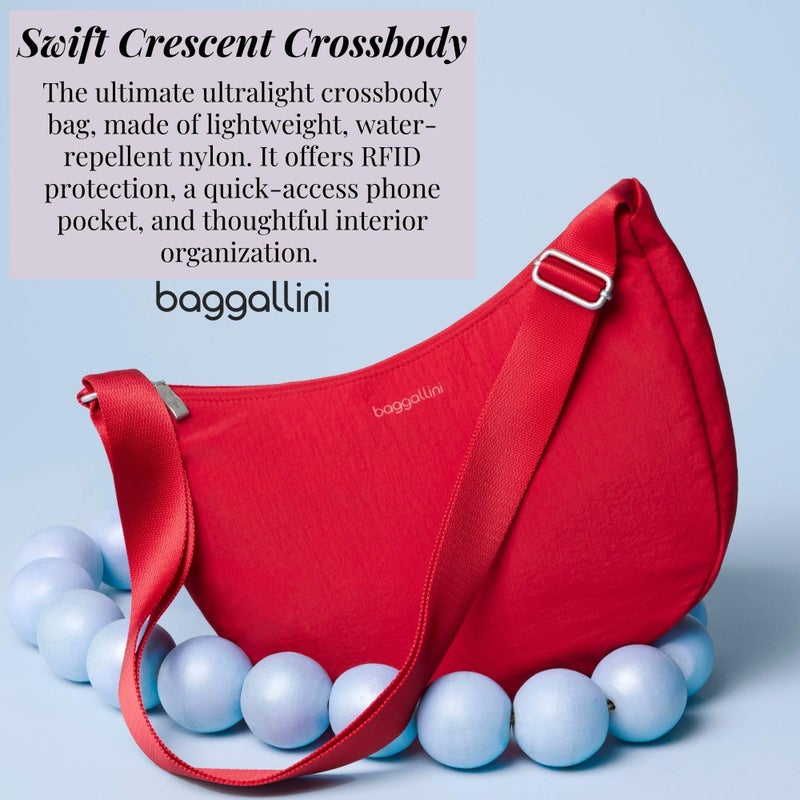 Baggallini Swift Crescent Crossbody Bag for Women - Lightweight 12"x8" Travel Purse Handbag - Image 2