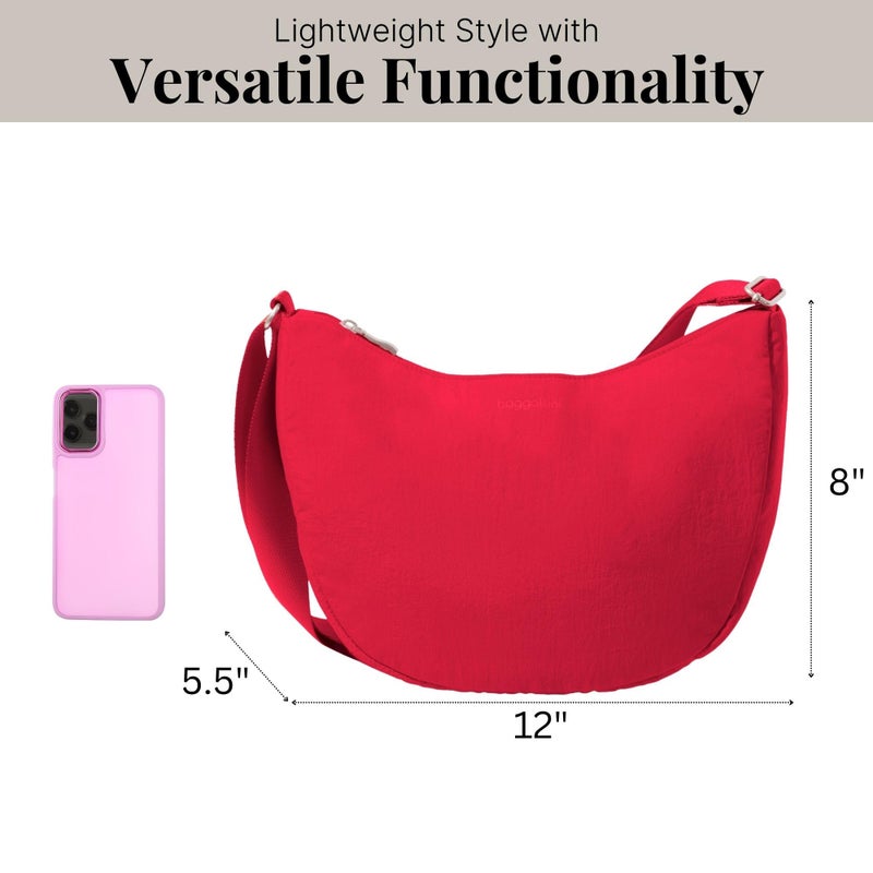 Baggallini Swift Crescent Crossbody Bag for Women - Lightweight 12"x8" Travel Purse Handbag - Image 4